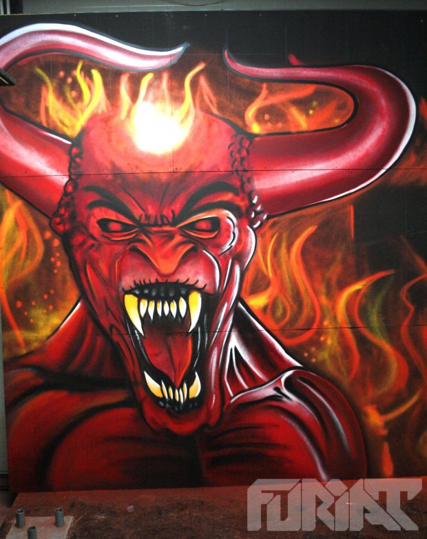 Graffiti Wall - Photo by Furiat - Devil, diabe?, evil (2014)