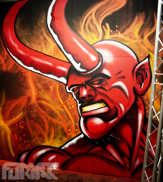 Graffiti Wall - Photo by Furiat - Devil, diabe?, evil (2014)