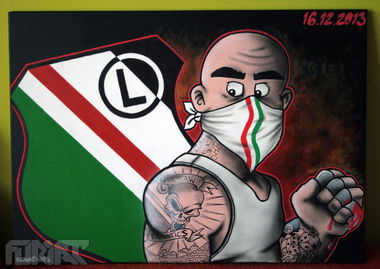 Graffiti Sketch - Photo by Furiat - canvas, Legia, furiat (2013)
