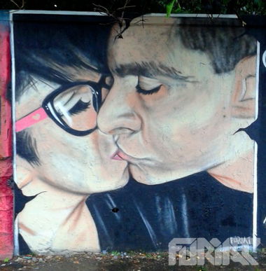 Graffiti Wall - Photo by Furiat - Kiss (2014)