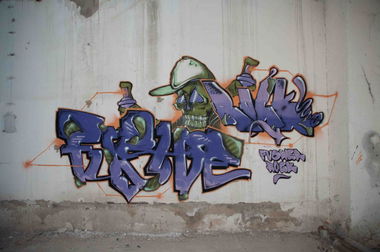 Graffiti Wall in Sabinov - Photo by Fushie_DaFush - Fusher, rock (2013)