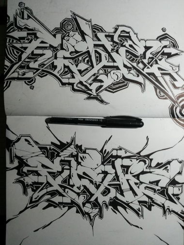 Graffiti Sketch - Photo by Fushie_DaFush - fusher, fushie, snk (2014)