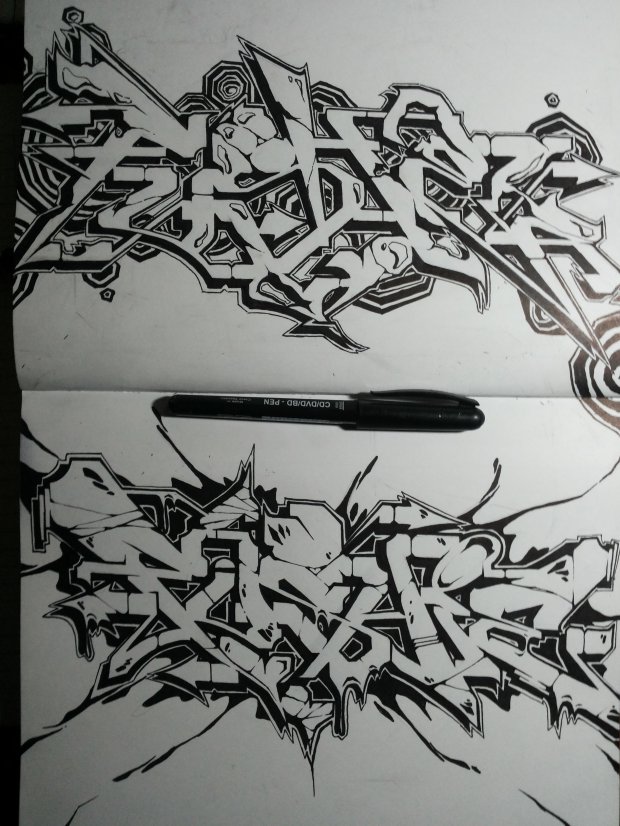 Graffiti Sketch - Photo by Fushie_DaFush - fusher, fushie, snk (2014)