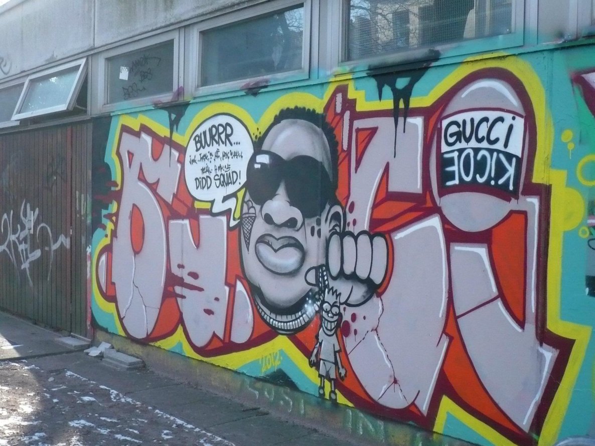Graffiti Wall in Hamburg - Photo by Fusseloner - gucci, kicoe (2012)