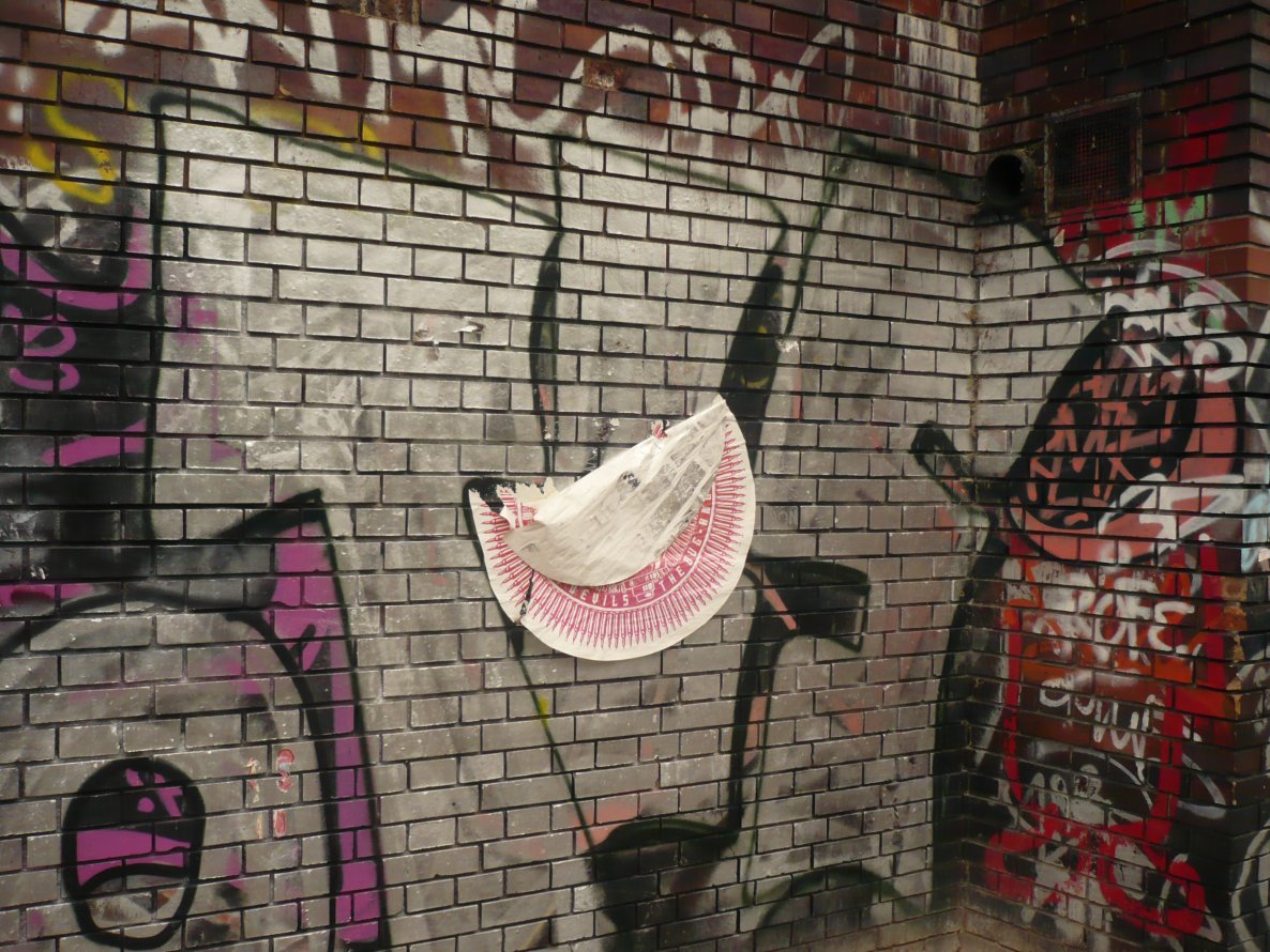 Graffiti Bombing in Berlin - Photo by Fusseloner - tls, roza