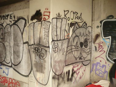Graffiti Bombing in Berlin - Photo by Fusseloner - lush