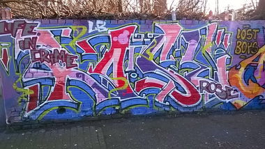 Graffiti Wall - Photo by G0Tt - rose, lic