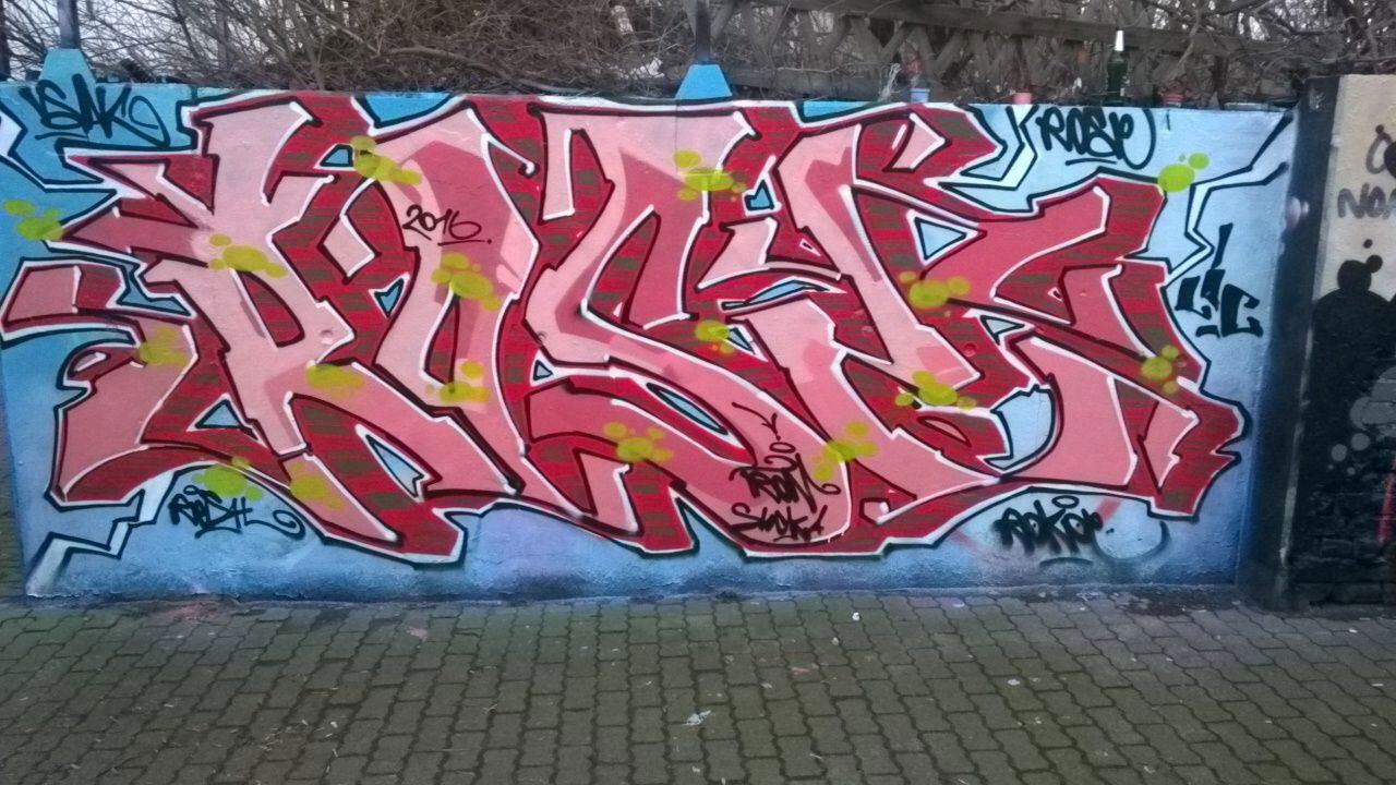 Graffiti Wall - Photo by G0Tt - rose, lic