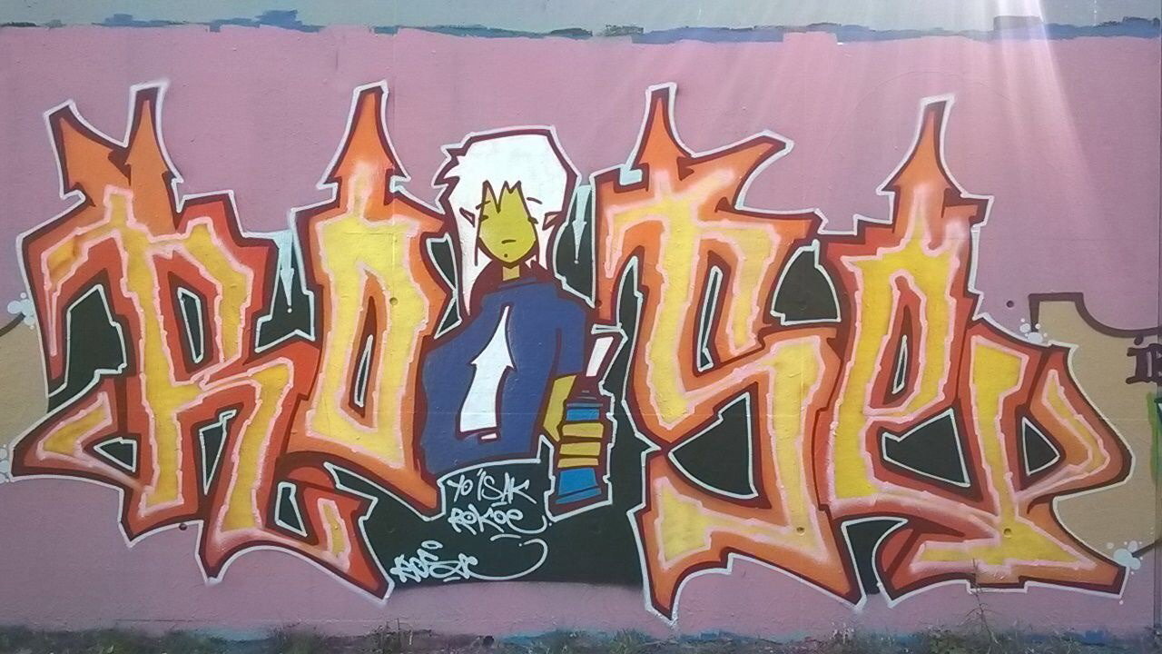 Graffiti Wall - Photo by G0Tt - rose, lic