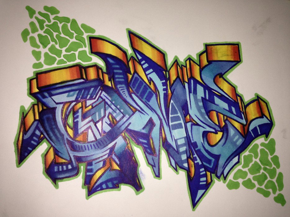 Graffiti Sketch in Moers - Photo by GANE
