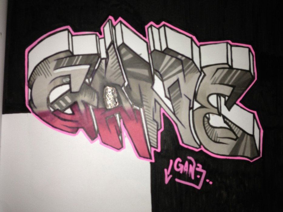Graffiti Sketch in Moers - Photo by GANE