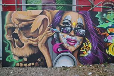 Graffiti Wall in Berlin - Photo by GBBI - yard5, yaam (2014)