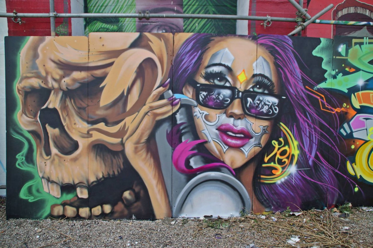 Graffiti Wall in Berlin - Photo by GBBI - yard5, yaam (2014)