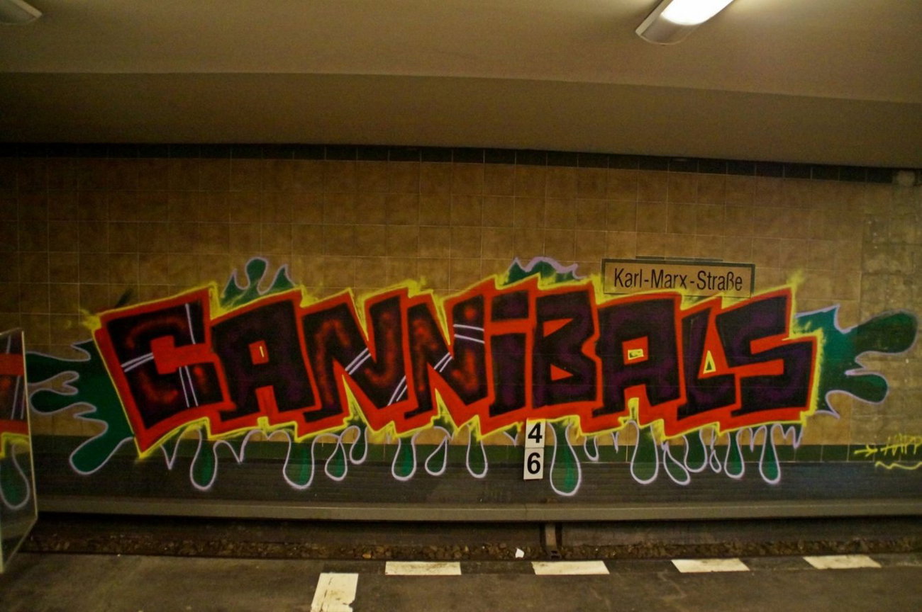 Graffiti Wall - Photo by GBBI - cannibals, berlin, ubahn