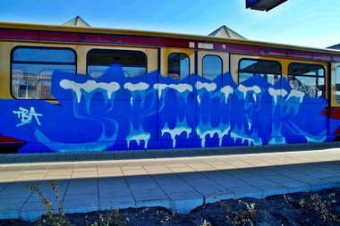 Graffiti Train - Photo by GBBI - spider, tba, sbahn