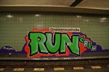 Graffiti Wall - Photo by GBBI - run, crew, run