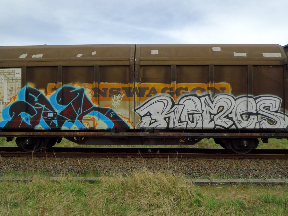 Graffiti Train - Photo by GBBI - weor, remes, berlin