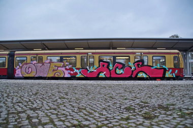 Graffiti Train - Photo by GBBI - owe, acf, sbahn (2015)