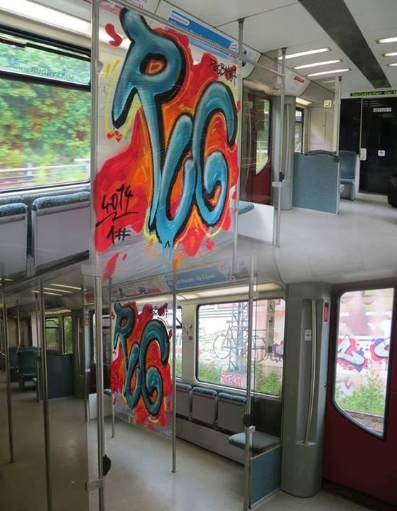 Graffiti Artwork - Photo by GBBI - rug, rugby, sbahn (2014)