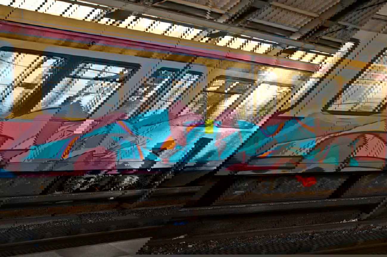 Graffiti Train - Photo by GBBI - tour, tcr, sbahn