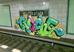 Graffiti Wall - Photo by GBBI - moritzplatz, ubahn, berlin