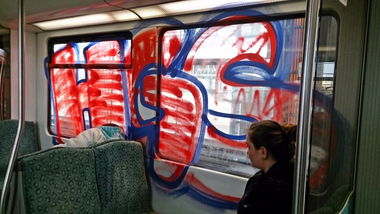 Graffiti Bombing - Photo by GBBI - hgs, inside, berlin