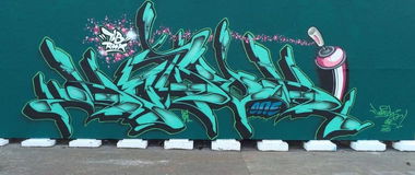 Graffiti Wall - Photo by GBBI - kerok, tlb, rhk (2015)