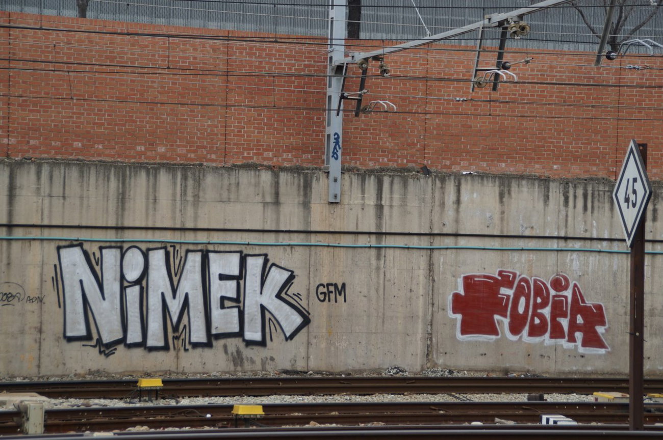 Graffiti Wall - Photo by GBBI - nimek, fobia, barcelona