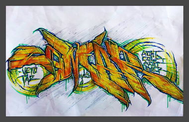 Graffiti Sketch - Photo by GDS - comar, gds, heidelberg (2013)