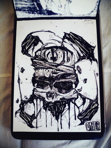 Graffiti Sketch - Photo by GNAER - skull, 2013, Gnaer (2013)