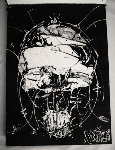 Graffiti Sketch - Photo by GNAER - GNAER, 2013, skull2 (2013)