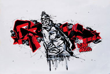 Graffiti Sketch in Yekaterinburg - Photo by GNAER - Gnaero, Pano, new (2014)