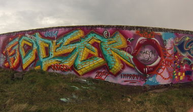 Graffiti Wall - Photo by GODSER - godser, piece, ugk (2014)