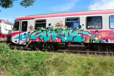 Graffiti Train - Photo by GUETERSLOW