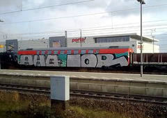 Graffiti Train - Photo by GUETERSLOW - ahq, ior