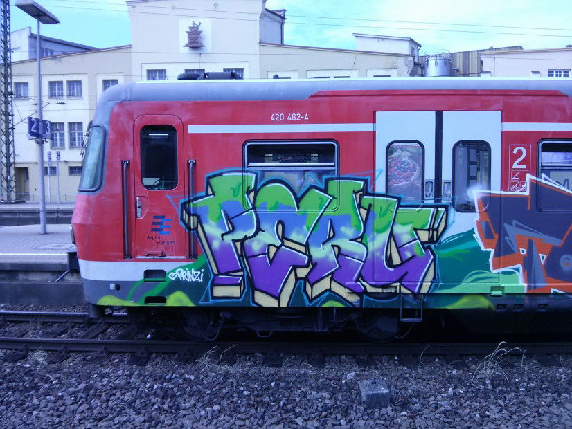 Graffiti Train in Stuttgart - Photo by GameOver - PERU, Stuttgart, Gameover (2013)