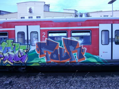 Graffiti Train in Stuttgart - Photo by GameOver - Tour, Peru, Stuttgart (2013)