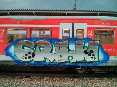 Graffiti Train in Stuttgart - Photo by GameOver - CREW, Stuttgart, GameOver (2013)