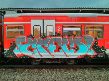 Graffiti Train in Stuttgart - Photo by GameOver - CREW, Stuttgart, GameOver (2013)