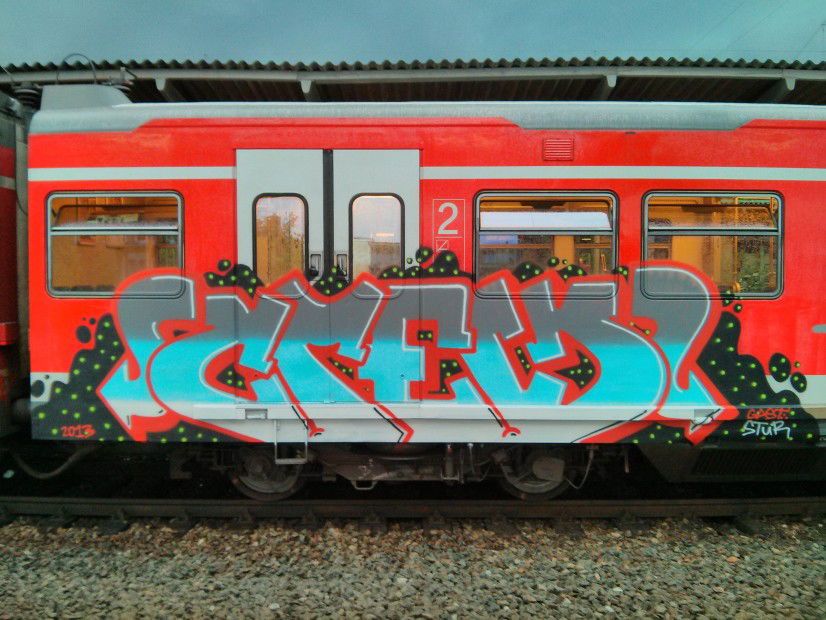 Graffiti Train in Stuttgart - Photo by GameOver - CREW, Stuttgart, GameOver (2013)