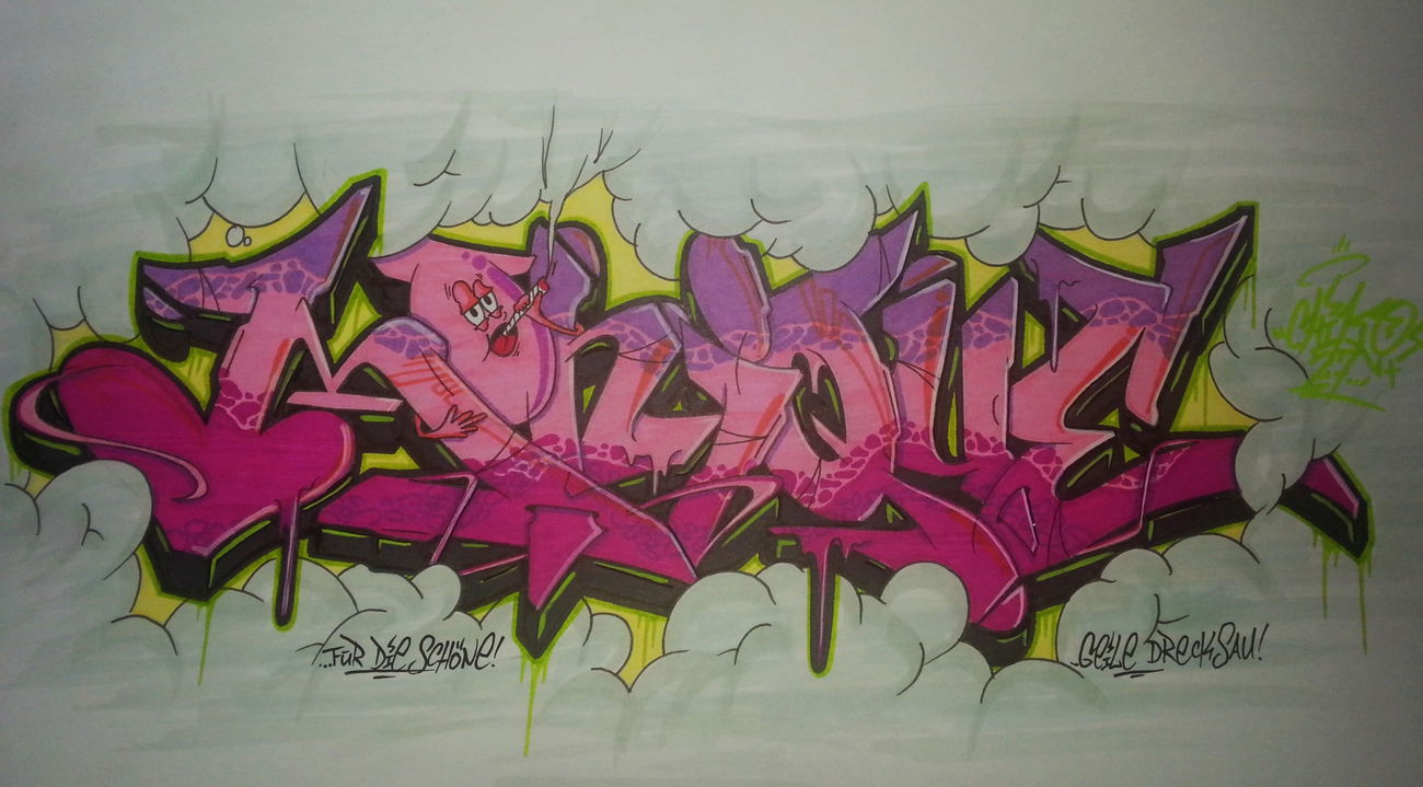 Graffiti Sketch - Photo by GaunerZwoSiem - Chiko27, Monique