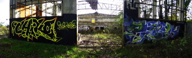 Graffiti Wall - Photo by GaunerZwoSiem - Chiko27, Oks, Taser (2013)