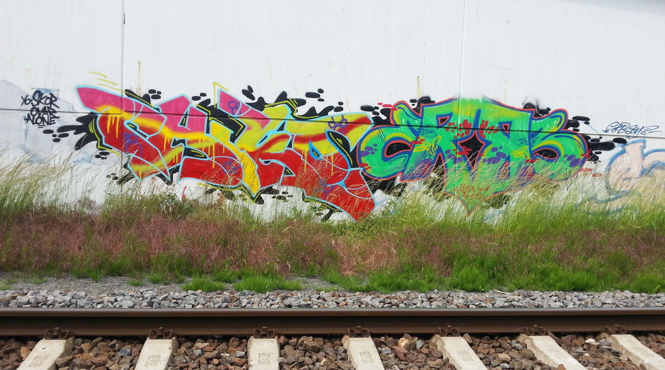 Graffiti Bombing - Photo by GaunerZwoSiem - Chiko27, Erbe