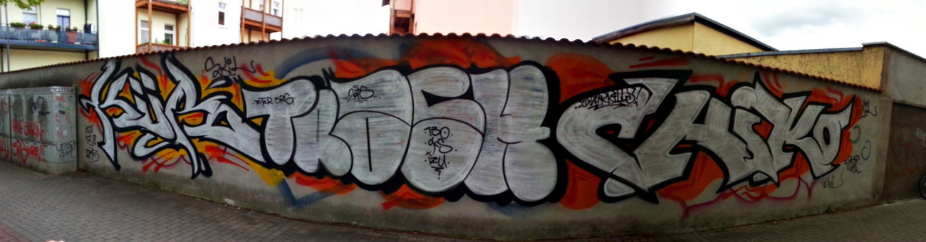 Graffiti Wall - Photo by GaunerZwoSiem - KYRO, TRASH, CHIKO