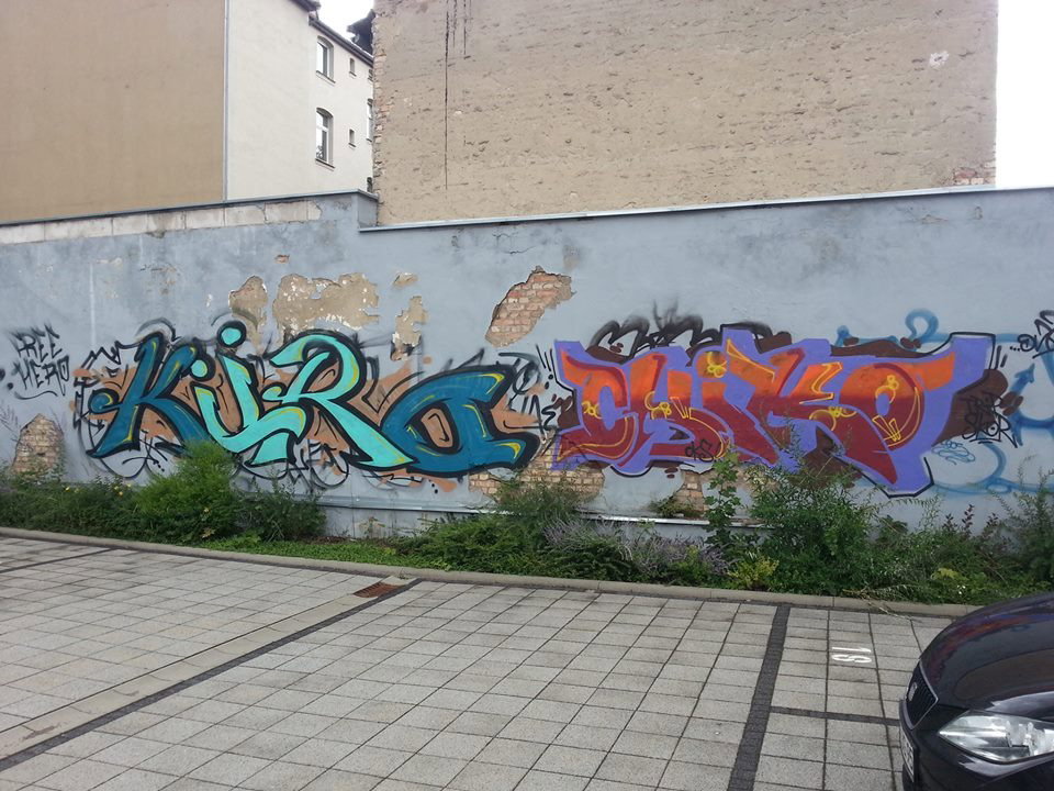 Graffiti Bombing - Photo by GaunerZwoSiem - Kyro, Chiko27, Free_Hero