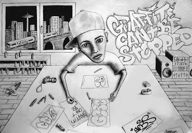 Graffiti Sketch - Photo by Gcbs4life - gcbs, graffiti (2013)