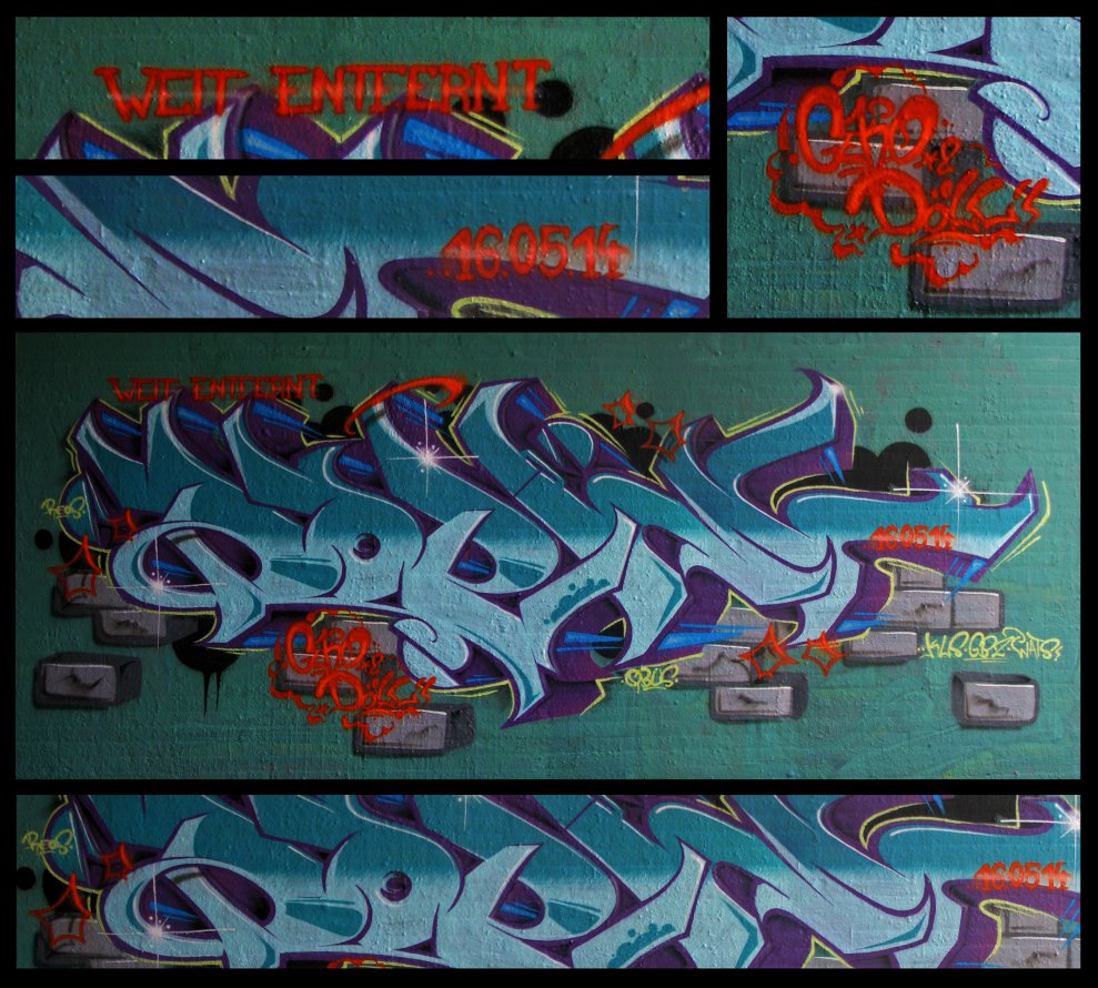 Graffiti Wall - Photo by GekoOne - Doell, Geko, KLS (2014)