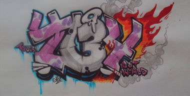 Graffiti Sketch - Photo by Geoz - Geoz, T34 (2013)