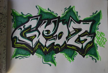 Graffiti Sketch in South Burlington - Photo by Geoz - Geoz (2014)