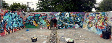 Graffiti Wall in Brzezinka - Photo by GerdemGerdem - M